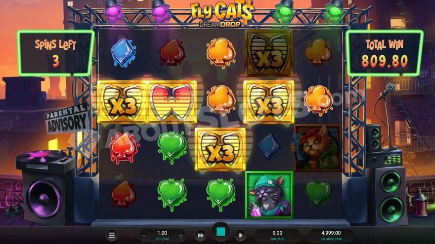 Bonus game with free spins and sticky wild symbols on the reels.