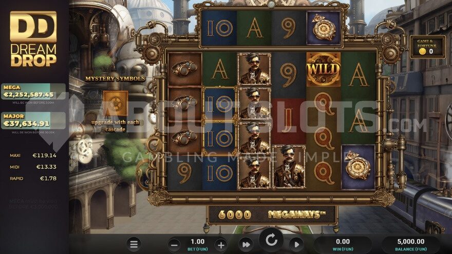 Base game featuring a steampunk city backdrop.