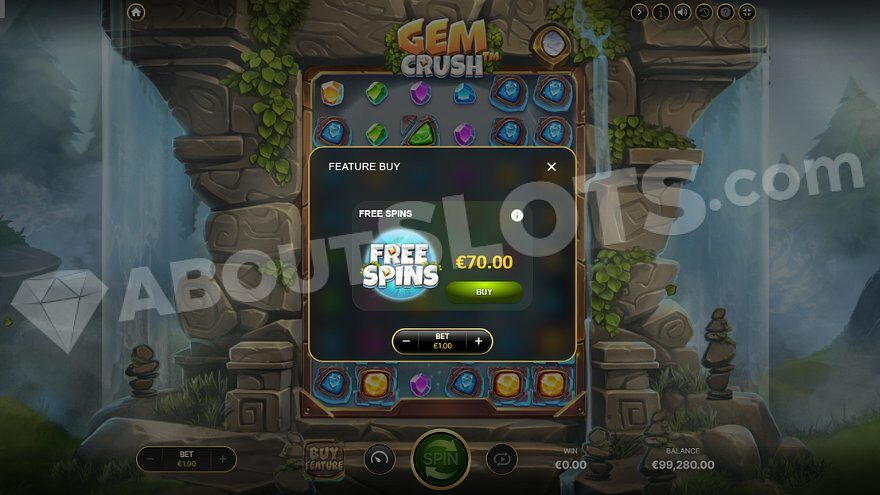 Gem Crush bonus buy option.