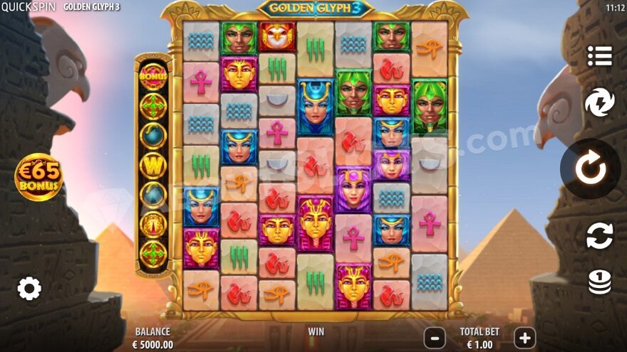 Base game featuring pyramids in the background.