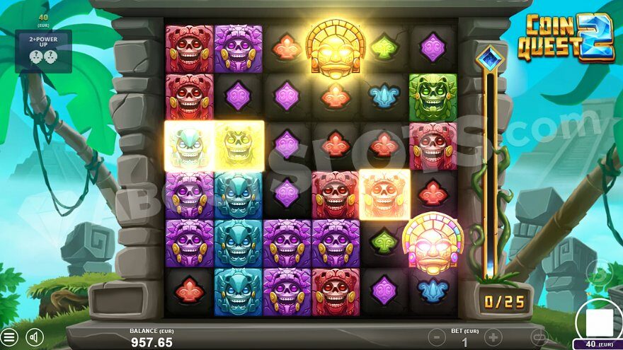 Two power-up symbols illuminated.