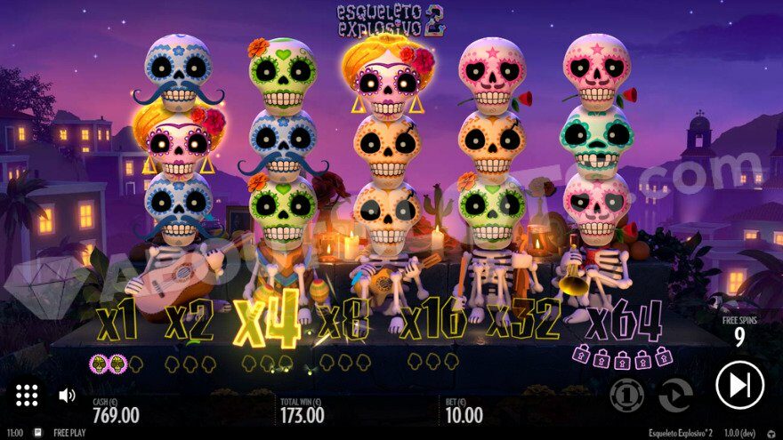 Bonus game with a 4x Mucho Multiplier.