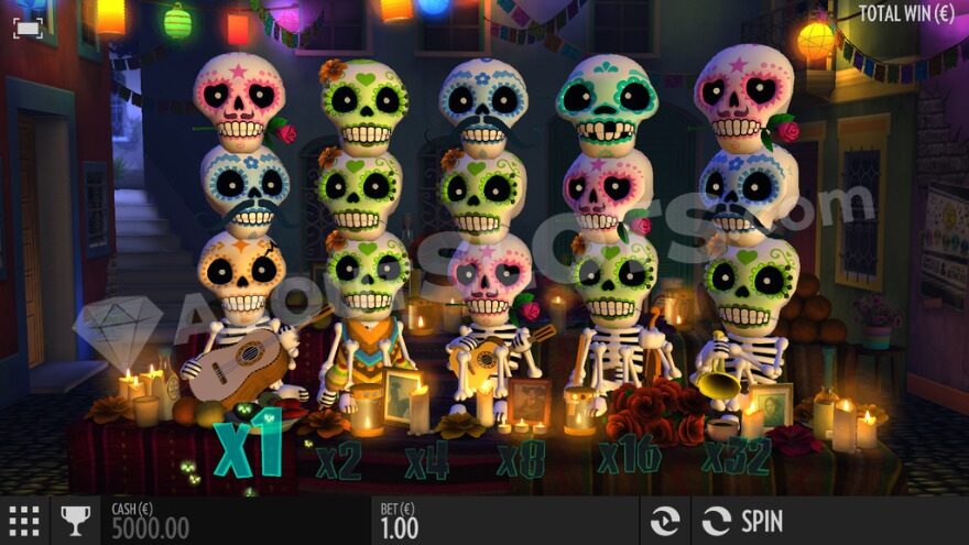 Base game showcasing multipliers beneath the reels.