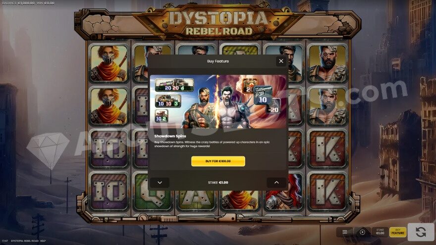 Bonus buy feature with a single option to choose from.