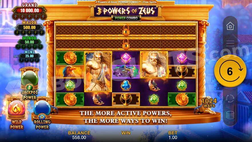 3 Powers of Zeus: Power Combo Slot Review