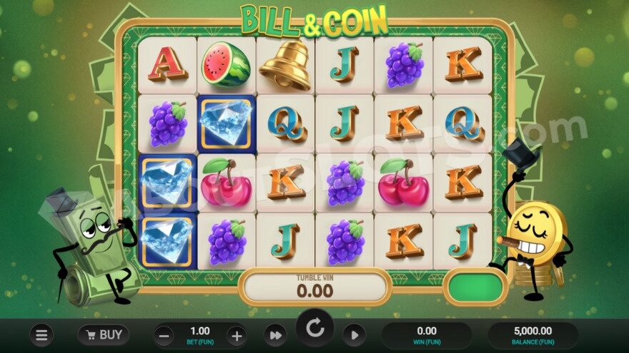 Base game featuring Bill and Coin on the sides.
