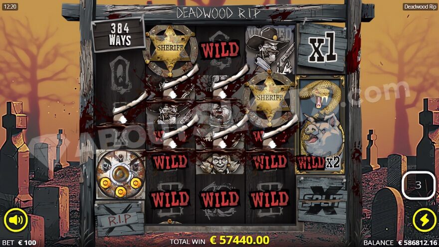 Screenshot of shootout and quick draw in Salvation Spins bonus