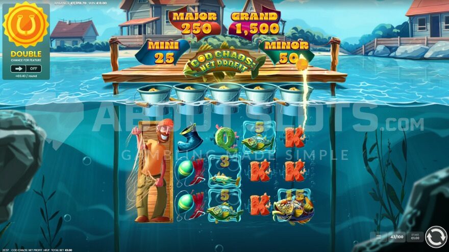 Wild Fisherman on the First Reel in Cod Chaos: Net Profit Slot