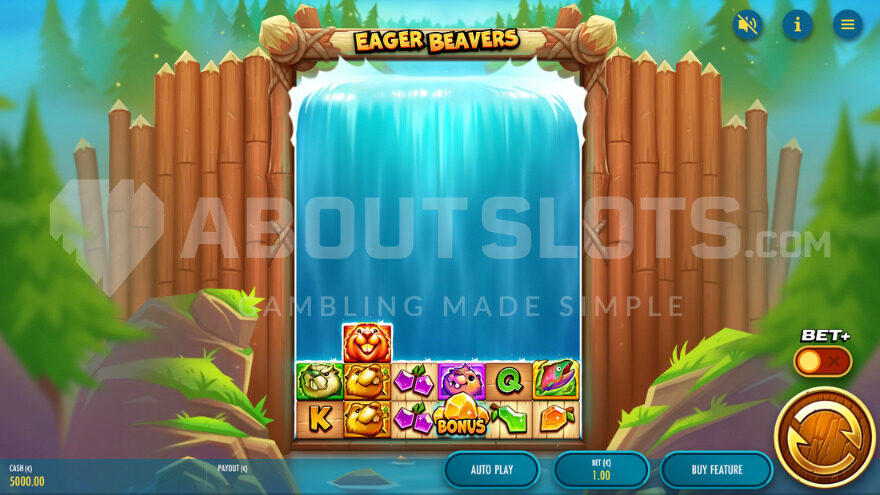 Base game featuring a large dam in the background.