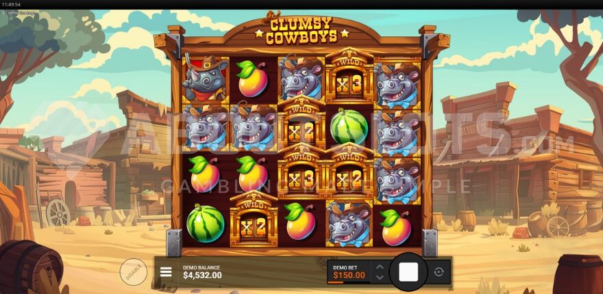 Screenshot with 5 Multiplier Wild Symbols