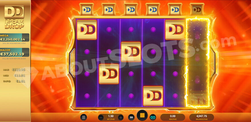 Cosmic Rush Dream Drop Jackpot Feature