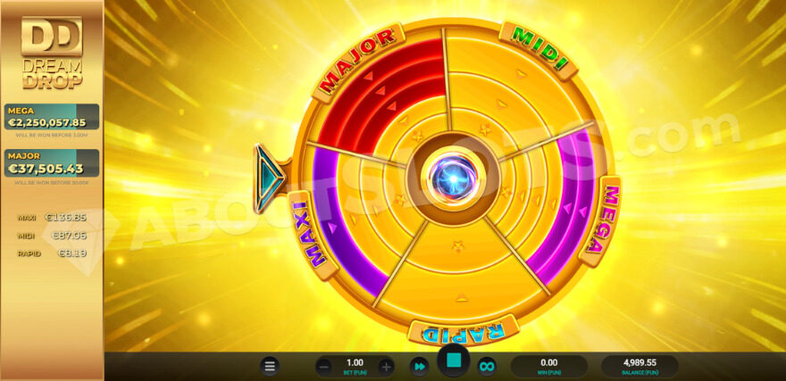 Cosmic Rush Dream Drop Jackpot Wheel