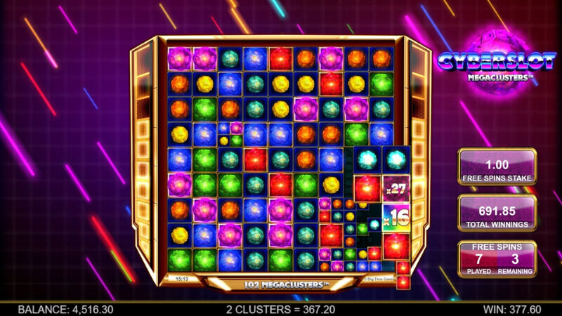 Cyberslot Megaclusters Gameplay at 1win casino