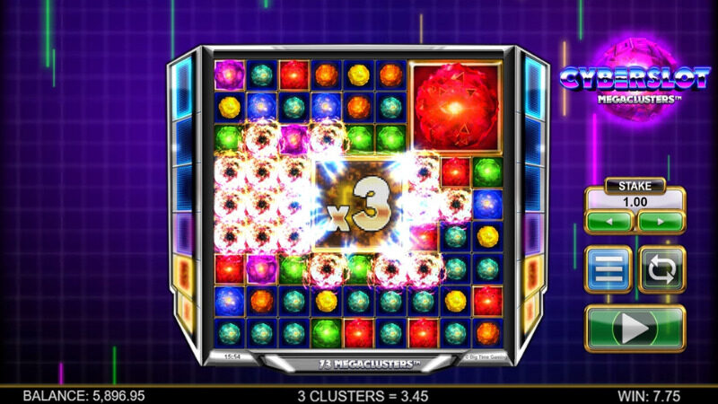 1win bonuses in Cyberslot Megaclusters slot