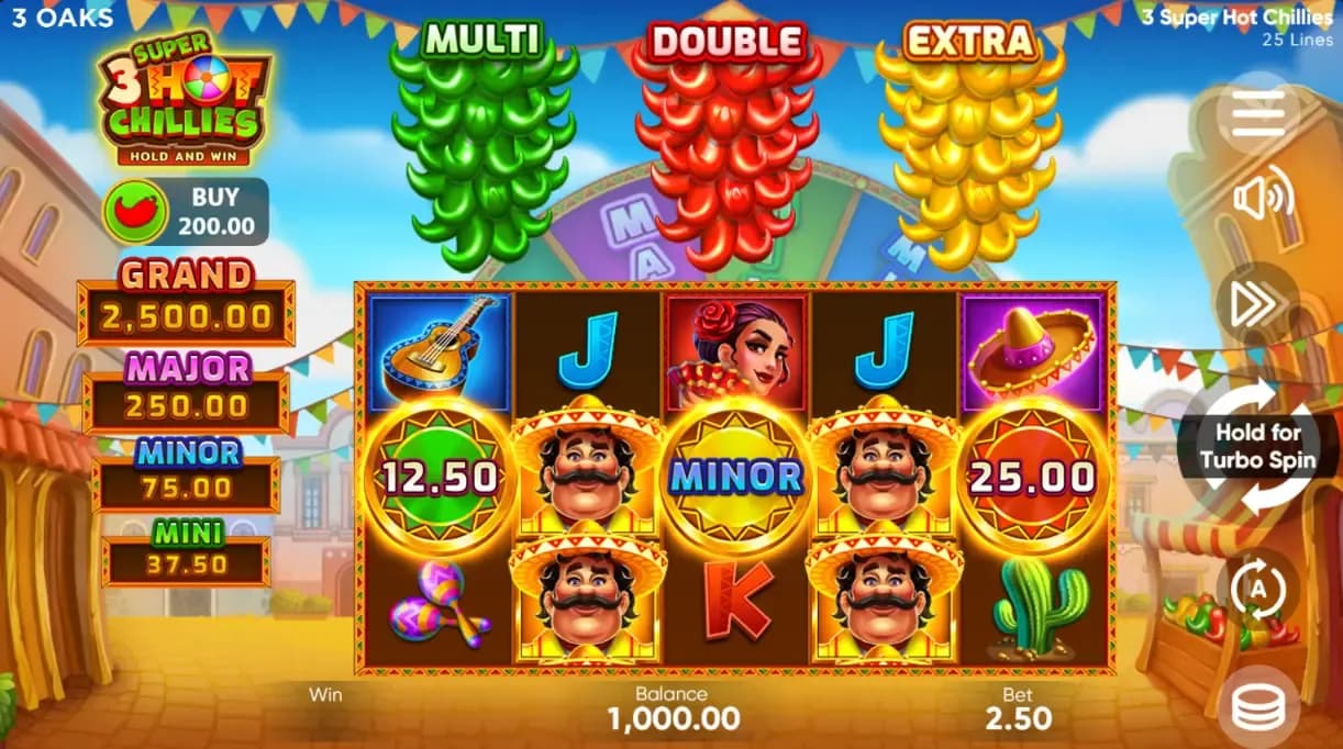 3 Super Hot Chillies Interface