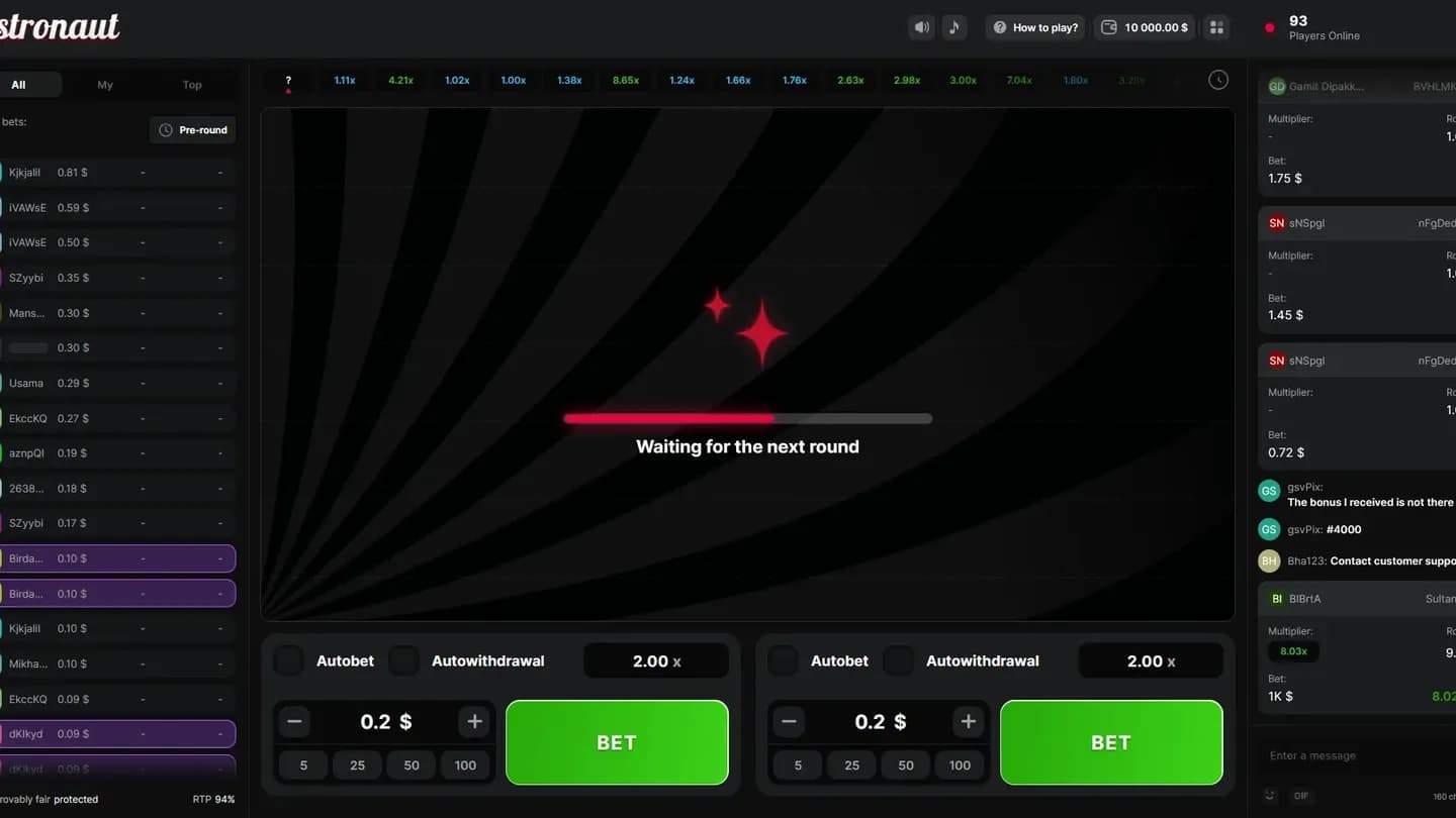 Waiting for the next rounf at Astronaut