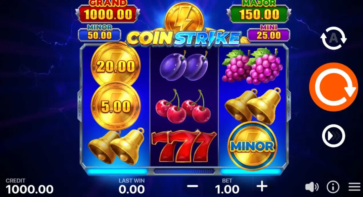 Coin Strike Hold and Win Interface