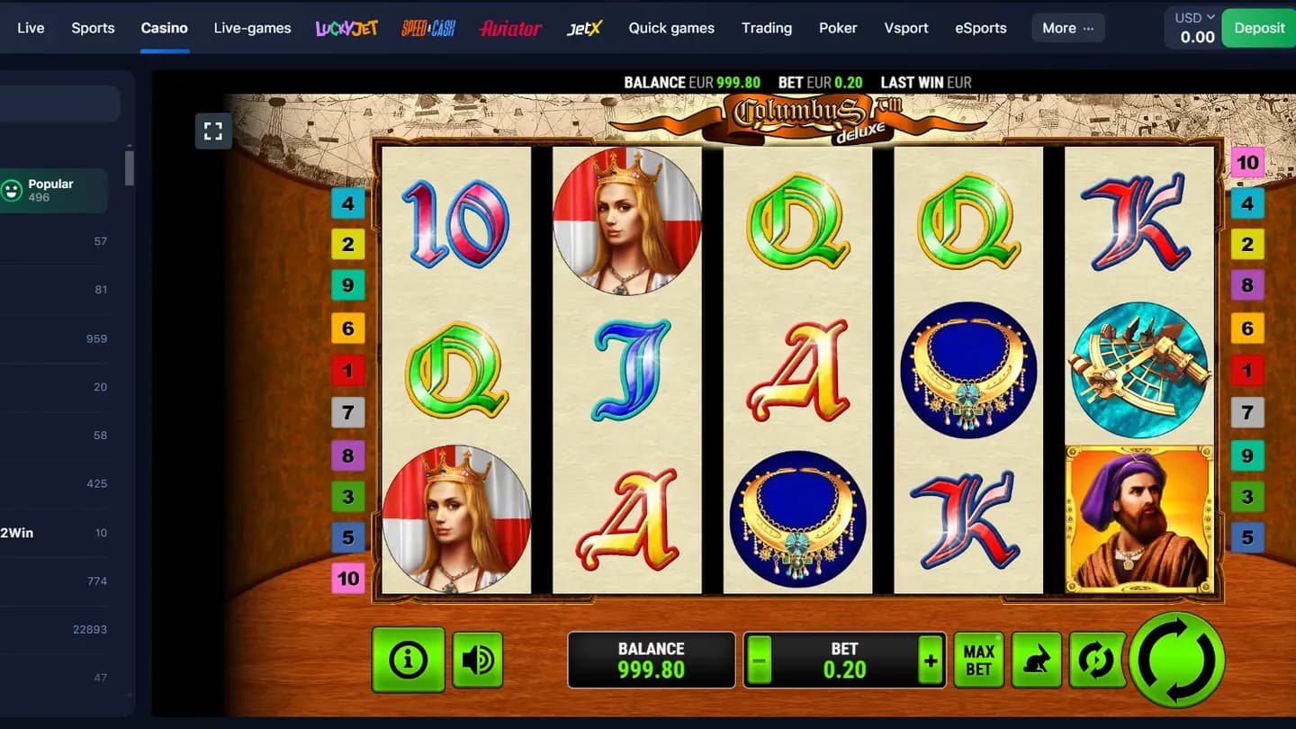 Columbus Deluxe slot