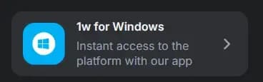 1Win for Windows Download Button