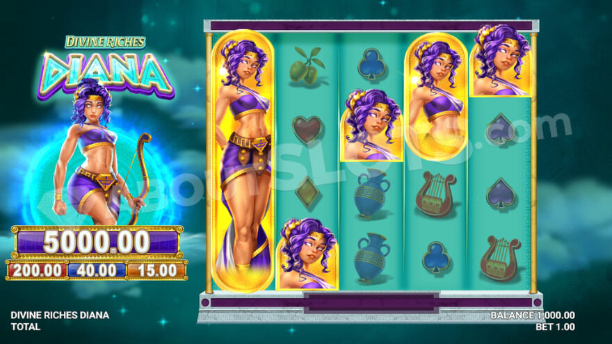 Divine Riches Diana Slot Base Game