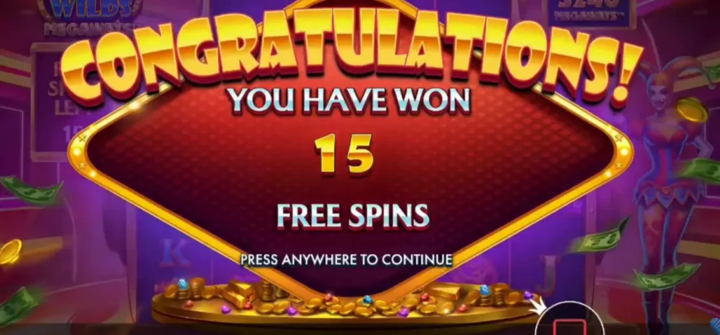 Winning Free Spins in Blazing Wilds Megaways