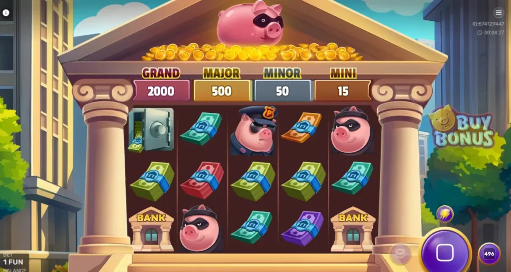Gameplay with autobet in Gangsta Piggy Hold and Win Gameplay with autobet in Gangsta Piggy Hold and Win