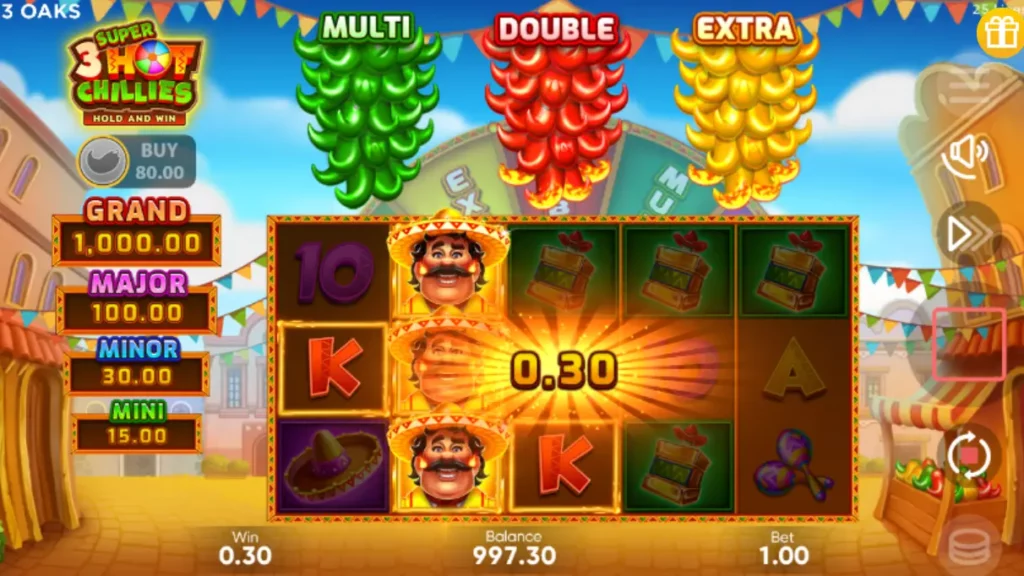 3 Super Hot Chillies Win