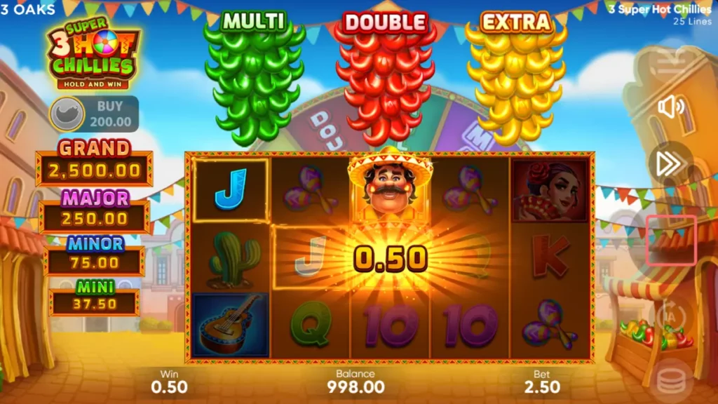 3 Super Hot Chillies Win