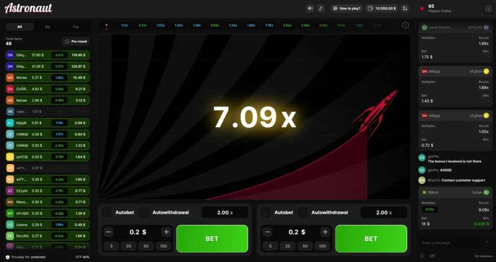 Big Win at Astronaut