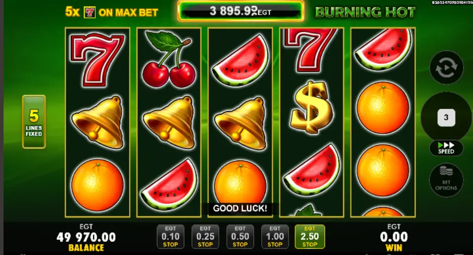 Burning Hot Gameplay Burning Hot Interface