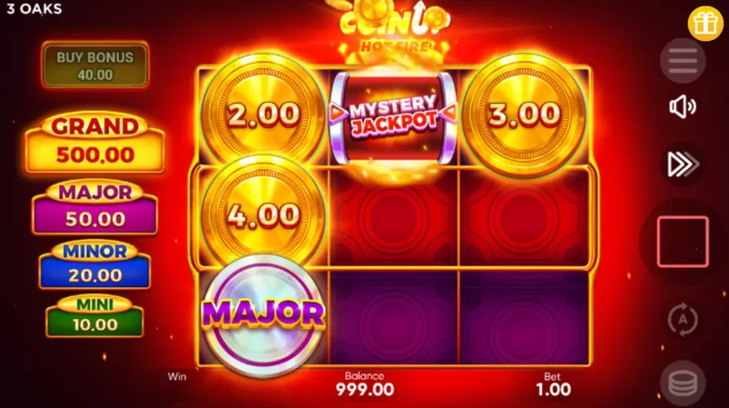 Coin Up Hot Fire Gameplay
