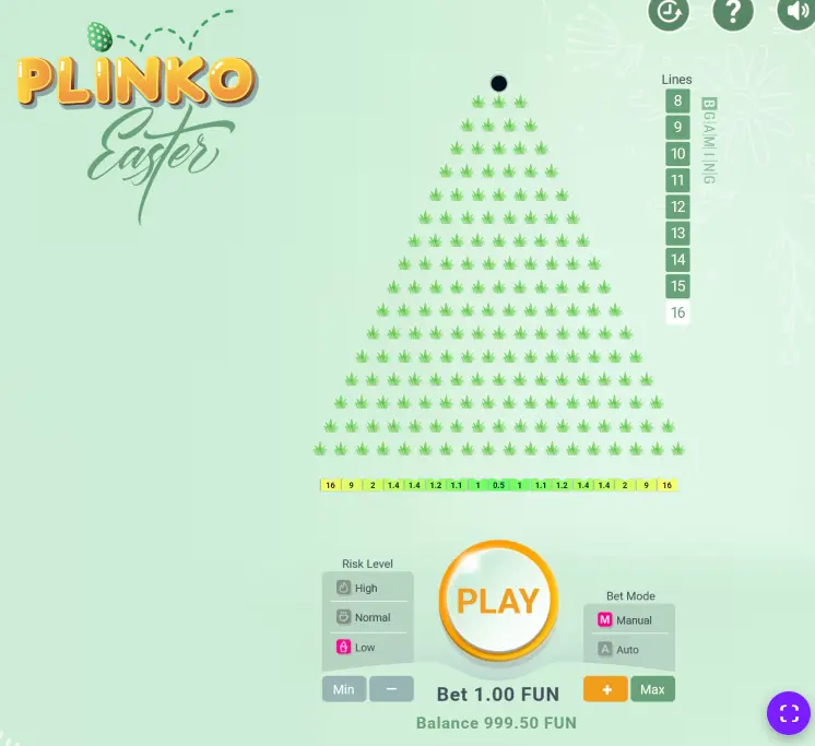 Easter Plinko 16 Lines