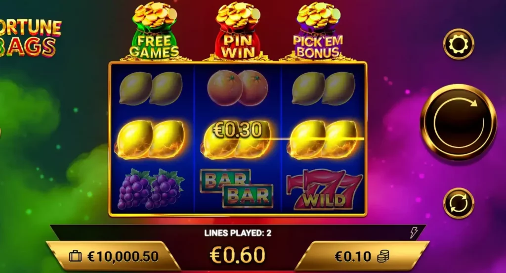 Fortune Bags Interface