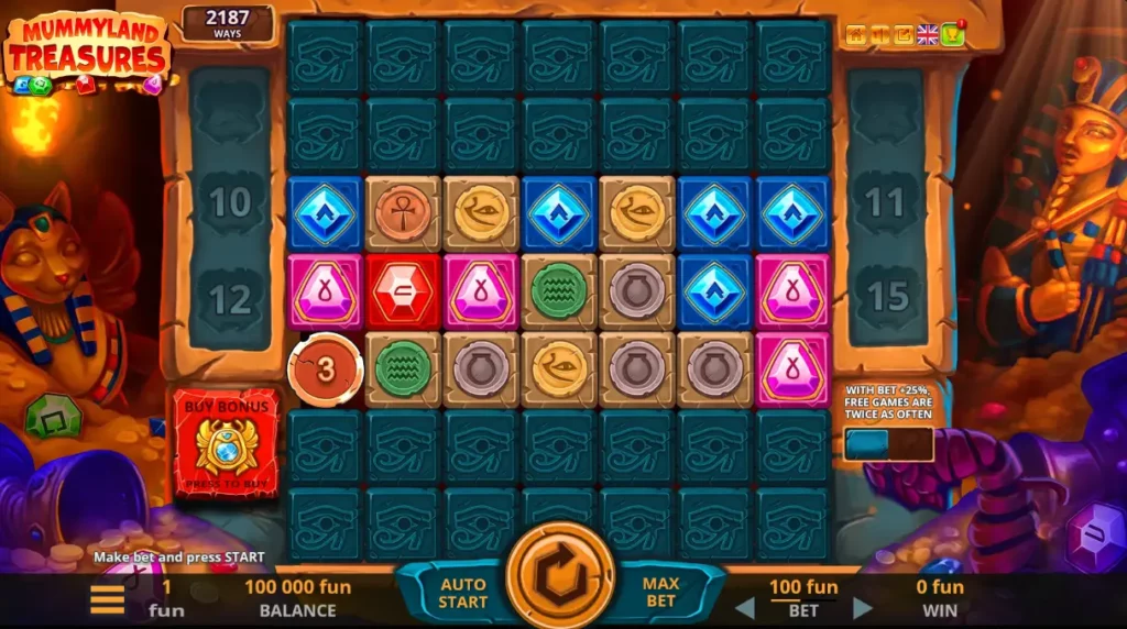 Mummyland Treasures Game Field