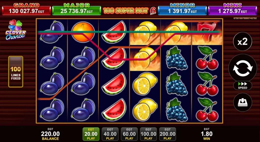 Super Hot 6 reels Lines