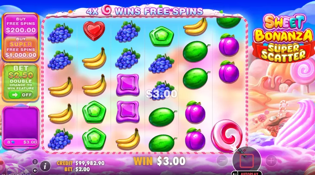 Sweet Bonanza Super Scatter Win