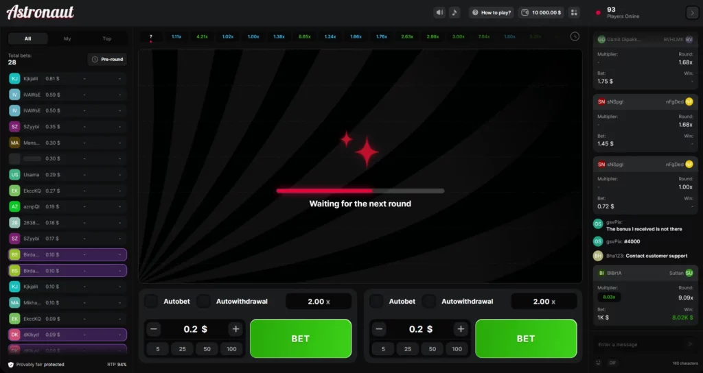 Waiting for the next rounf at Astronaut