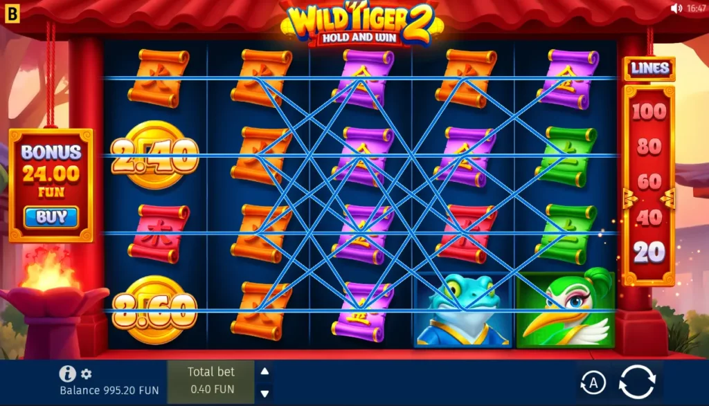 Wild Tiger 2 Lines Wild Tiger 2 Lines