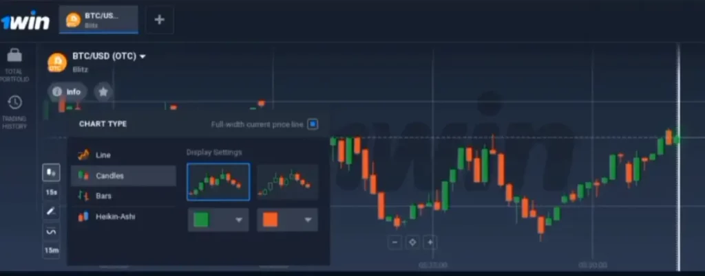 1Win Trading Interface