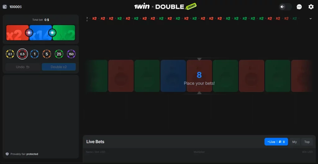 Double at 1Win