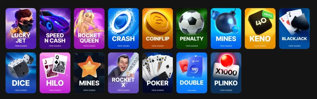 Exclusive Games at 1Win