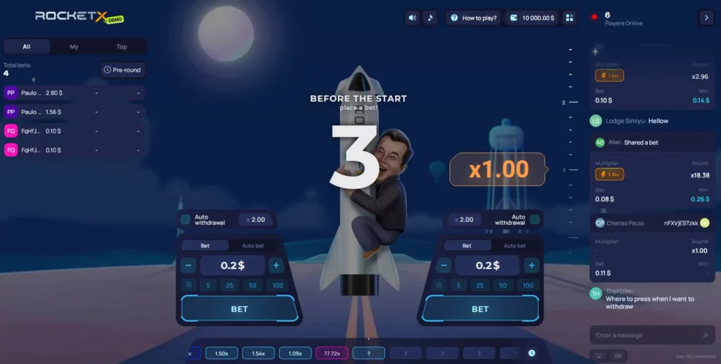 Rocket X Start Game