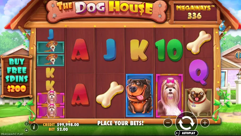 The Dog House Megaways Interface The Dog House Megaways Interface