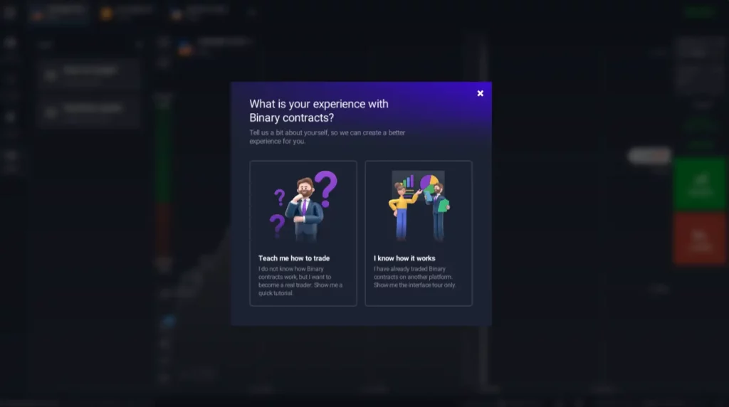 Trading at 1Win Start Page
